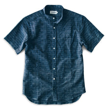 Load image into Gallery viewer, The Short Sleeve Bandit in Navy Slub Stripe
