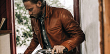Load image into Gallery viewer, The Moto Jacket in Whiskey Steerhide
